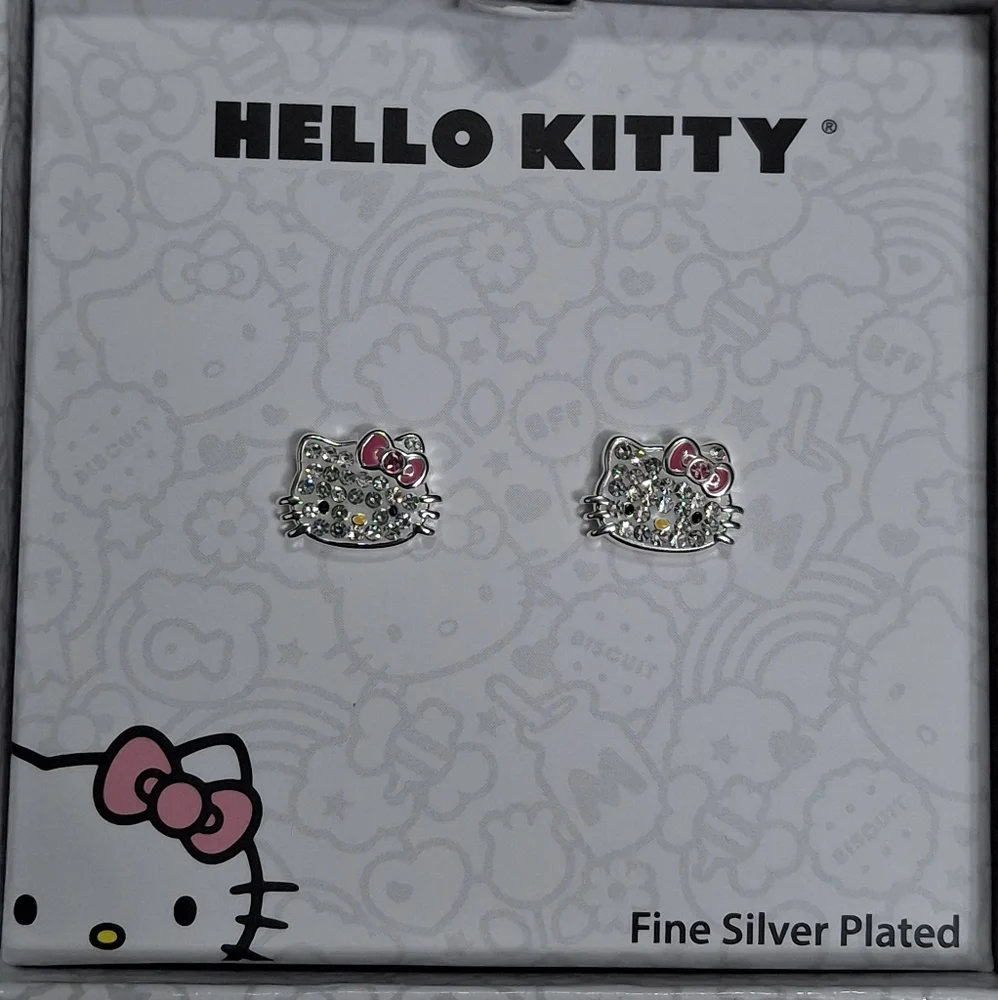 Hello Kitty Rhinestone Earrings
